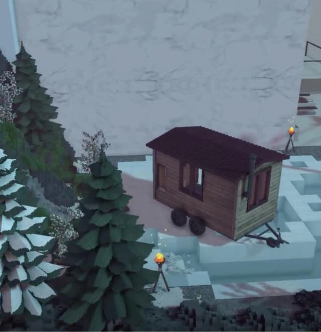 Ice fishing hut